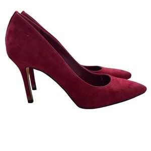 Lord & Taylor Red Suede Heels